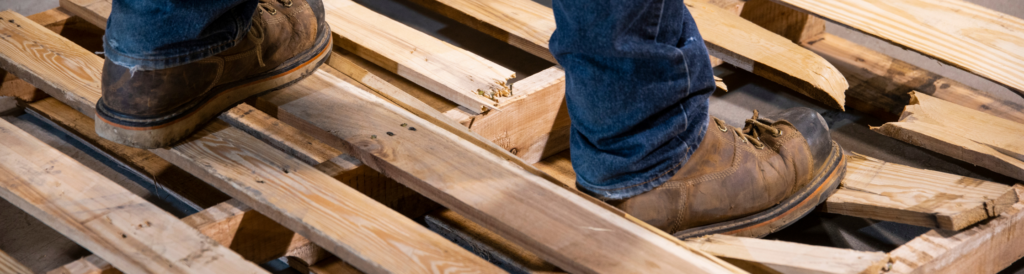 wood pallet broken